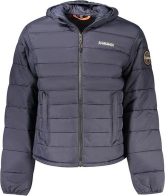 Napapijri Polyamide Jas met Rits en Capuchon - Heren - Winterjassen - Blauw - S - Jassen