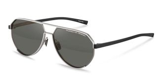 Porsche Design P8996 Polarized B418 Mens Sunglasses Silver Size 61