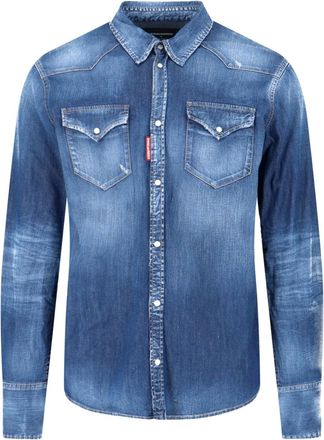 Dsquared2 Blue Western Denim Casual Shirt