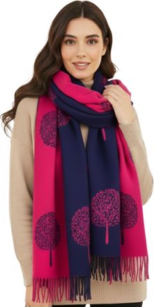 The Accessory Co. Women Tree Of Life Blanket Scarf - Winter Scarfs, Reversible Pashmina Shawl, Womens Scarves & Wraps, Ladies Scarf Thick Blanket, Warm Scarf Big Large 