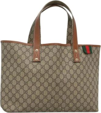Gucci Pre-owned Tote Bags, female, Beige, Size: ONE SIZE Pre-owned Vintage Tote Bag