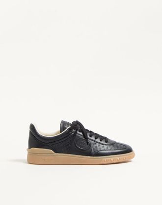Valentino Garavani Upvillage Low-Top Perforated Nappa Leather Sneaker Man BLACK 40.5