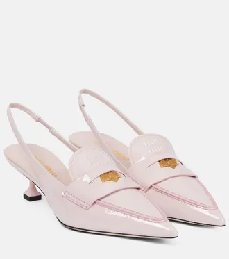 Miu Miu Mocassini slingback in vernice