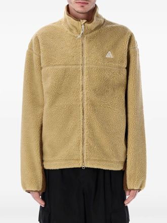 Nike embroidered ACG-logo zip-up jacket - men - Polyester - L - Neutrals