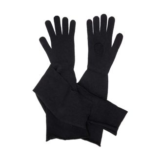Moschino Gloves, unisex, Black, Size: L Guanti Nodi