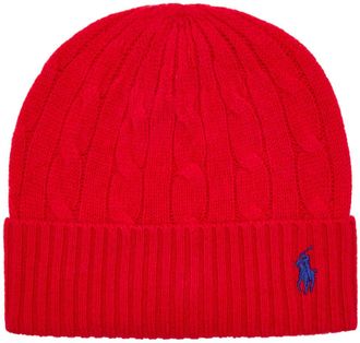 Polo Ralph Lauren Logo-embroidered Wool and Cashmere-blend Beanie - Red - One Size