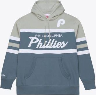 Mitchell & Ness Mens Mitchell & Ness Gray Philadelphia Phillies Cooperstown Collection Thunderstorm Head Coach Hoodie at Nordstrom, Size Xxx-Large