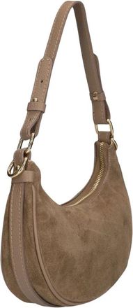 Notre-V Gwyneth Suede Grain - Dames - Schoudertassen - Beige - ONE Size - Su&egrave;de - Tassen