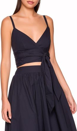 Susana Monaco Cotton Poplin Wrap Tank in Midnight at Nordstrom Rack, Size X-Small