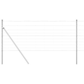 Berkfield Home Field Fence 1x50 m Galvanised Steel in Silver