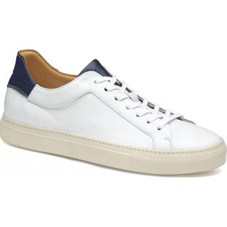 Johnston & Murphy Jared Lace-to-Toe Sneaker in White Italian Calfskin at Nordstrom Rack, Size 9.5