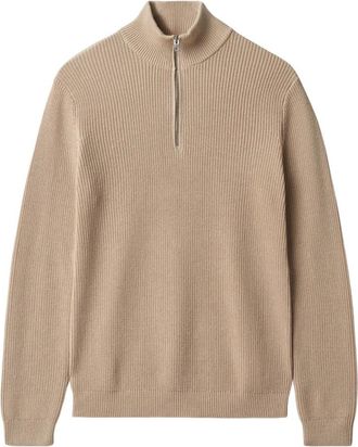 Gabba Roll Neck Gebreide Cape in Licht Zand - Heren - Coltruien - Beige - S - Truien & Vesten