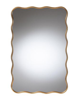 Baxton Studio Cassara Scalloped Rectangular Wall Mirror