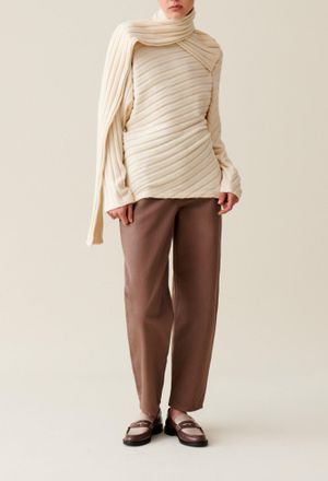 Claudie Pierlot Pull &eacute;charpe int&eacute;gr&eacute;e amovible