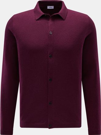 Braun Hamburg Men - Cashmere knit shirt burgundy