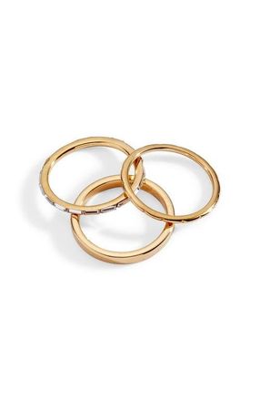 Alex and Ani Baguette Stacking Ring Set of 3 in Gold at Nordstrom, Size 7