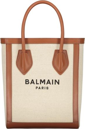 Balmain Tote Bag met Logo - Dames - Shoppers - Beige - ONE Size - Katoen - Tassen