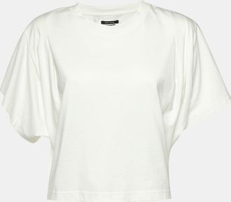 Isabel Marant Off White Jersey Cropped Zinalia T-Shirt