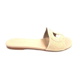 Dior Sliders, female, Beige, Size: 9 US Sandalo
