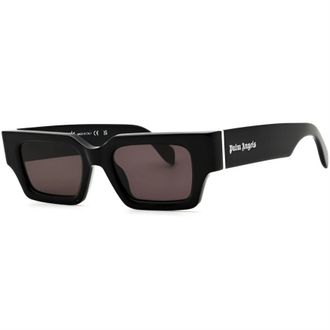 Palm Angels Mens Accessories Hyde Rectangle Sunglasses in Black/Dark Grey - One Size