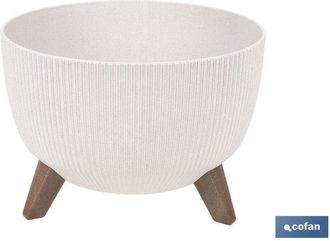 cofan Cofan - Maceta Con Patas Y Filtro De Drenaje Color Blanco Wpc &Oslash; 330 X 234 Mm 12,4 L Caja 5 Unid