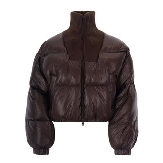 Diesel Cropped Quilted Jacket - female - Diesel - Winter Jackets - Purple - 2XS - Jackets