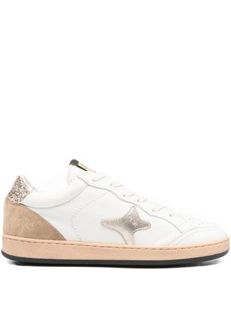 Ama brand glitter-panel star sneakers - White