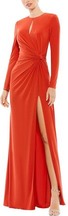 Mac Duggal Keyhole Draped Gown