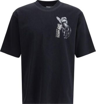 Dsquared2 Dsquared&sup2; Zwarte Katoenen T-Shirt
