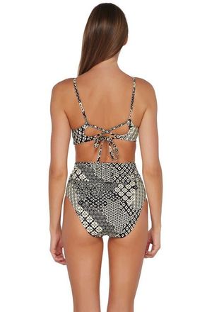 Sunsets Hannah High Waist Bikini Swim Bottoms in Venice Seagrass Texture at Nordstrom, Size X-Large