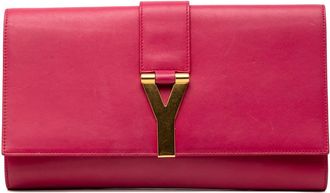 Saint Laurent Pre-owned Saint Laurent Leather Chyc Ligne Clutch 311213 002020