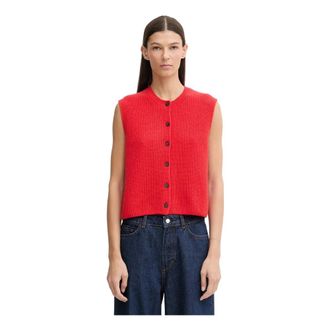 Marc O'Polo Gilet lavorato a maglia senza maniche Slim - - Knitwear - Donna - Rosso - M