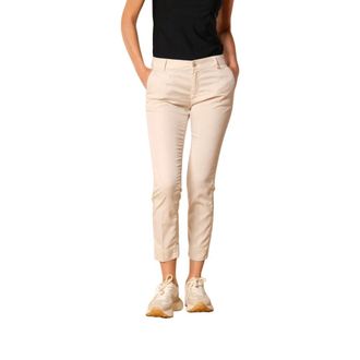 Mason's Cropped Trousers, female, Beige, S, Slim Fit Chino Capri Trousers