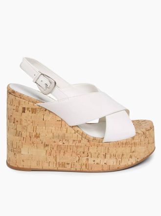 Schutz Womens Jennifer Wedge Sandal In White