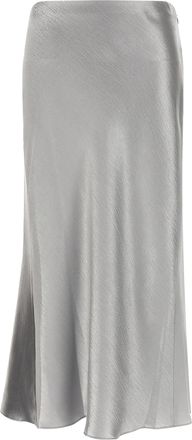Tory Burch Gray Polyester Midi Womens Skirt