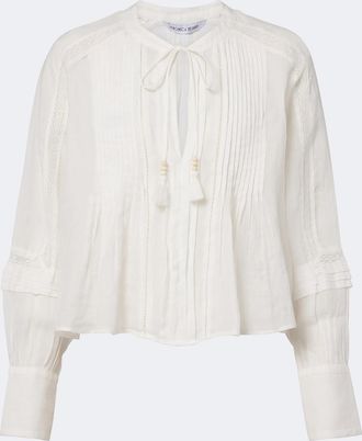Veronica Beard Sawyer ramie blouse