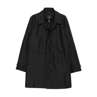 Fay Rain Jackets, male, Black, Size: M Easy Morning Coat