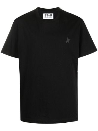 Golden Goose Black Short-Sleeve T-Shirt with Star Emblem