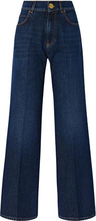Pinko Wanda Wide Leg Jeans - Dames - Loose Fit Jeans - Blauw - W27 - Katoen - Jeans