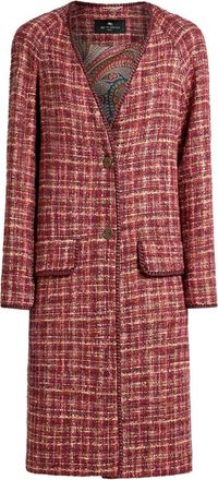 Etro Tweed Single-breasted Coat