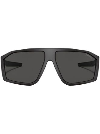 Prada geometric frame logo-print sunglasses - Nero