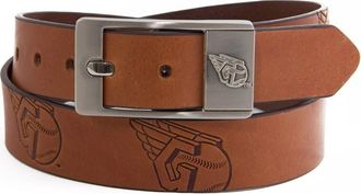 Eagles Wings Cleveland Guardians Brandish Leather Belt in Brown at Nordstrom, Size 42