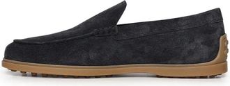 Tod's Pantofola Gomma 78L - Heren - Loafers - Blauw - 45 EU - Leer - Schoenen