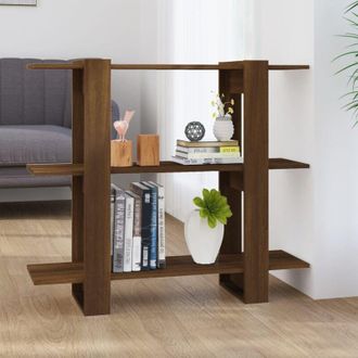 vidaXL Book Cabinet/Room Divider Brown Oak 100x30x87 cm Vidaxl