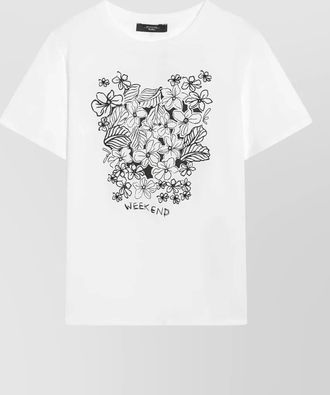 Max Mara cotton floral-print t-shirt