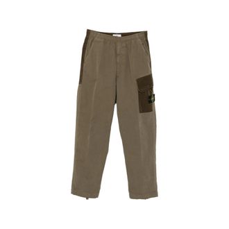 Stone Island Logo-patch Cotton Cargo Pants