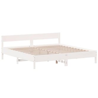 Berkfield Home Beautiful Bed Frame without Mattress White 180x200 cm Super King