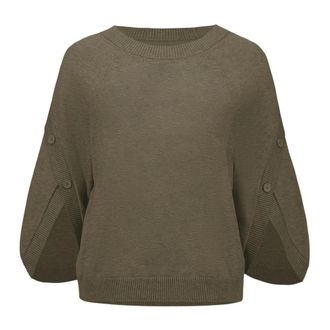 Joseph Ribkoff Top 263935 3380 - Dames - Ronde hals truien - Groen - S - Truien & Vesten