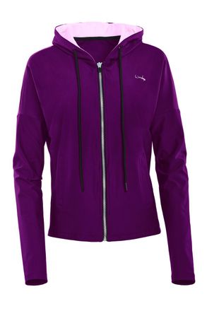 Winshape Trainingsjacke WINSHAPE Functional Comfort Jacket J008C, Damen, Gr. XXL, lila (schwarz plum, lavender rose), 85% Polyester, 15% Elasthan, ohne Ausschn