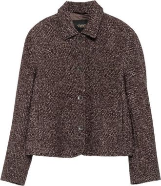 Seventy Cropped Textured Jacket With Classic Collar
